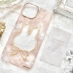 うさちゃん リボン girly iphoneケース