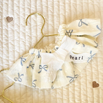 ribbon bib ブルー