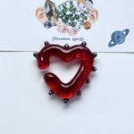 HEART earcuff ( Metal red Heart / メタルレッドハート ) // 片耳用  ( 右耳 )