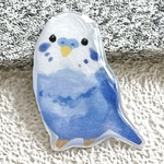 セキセイインコ　インコ　可愛い　ピンバッジ　鳥　アンブレラマーカー　ブローチ