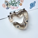 HEART earcuff ( Morganite glitter/モルガナイトグリッター ) // イヤーカフ レジン