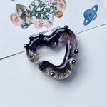 HEART earcuff ( Amethyst glitter ) // イヤーカフ レジン