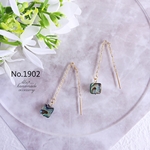 No.1902　アバロンシェル　ゴールド　サージカルステンレス　アメリカンピアス