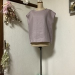 リネン　フレンチ袖ブラウス💕