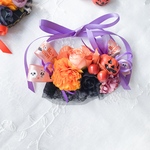  【送料無料】🎃秋色ハロウィンチョーカー🎃　　トイプードル　チワワ　秋　うちの子記念日　お花首輪　ペットアクセサリー　犬猫ヘッドドレス　猫チョーカー　結婚式犬　犬トリミングチョーカー　