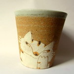 再入荷！＊長田恵＊ネコのフリーカップ*茶