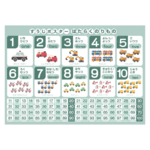 のりもの知育ポスター お風呂ポスター 数字 車 乗り物 1年 車 のりもの 働く車 はたらくくるま 数え方 男の子 パトカー 消防車 救急車 2歳 3歳 4歳 防水 誕生日プレゼント 知育ポスター