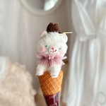 にっこりアイスクリームベア🍨（バニラ×ラズベリーチョコレート）