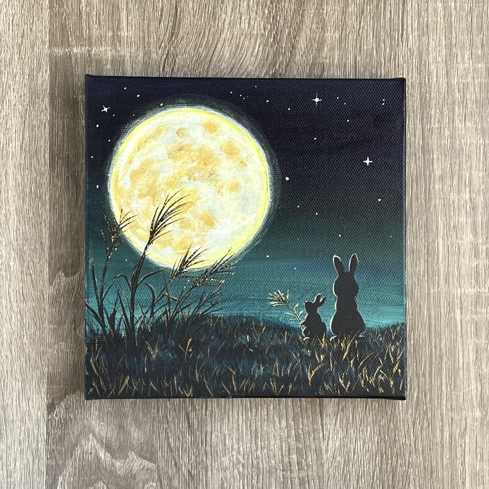 アクリル画 城と星空 アクリル画《原画》✴︎ 星空に願いを✴︎ - Loncheka
