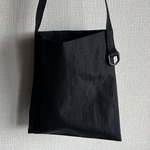 ワンハンドルバック　黒ナイロン×黒テープ　ワンショルダー　サコッシュ　撥水加工