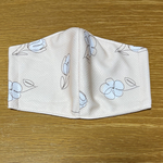  【大人用マスク】冷感マスク　淡いイエロー　シンプル花柄　夏用マスク