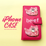 ぶちゃくま。beef手帳型iPhoneケース
