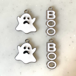 White Ghost and Boo Letters Pendant Tops