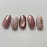 “Mauve Mirage” 上品天然石ネイルチップ