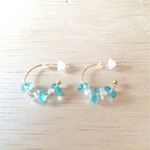 ブルーアパタイトの樹脂ピアス