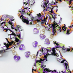 💜７個入り💜ハロウィンシュシュ　トリミングシュシュ　犬用シュシュ　猫用シュシュ　細いシュシュ　ペット用アクセサリー　トリミング　トリミングサロン　トリミングチョーカー　レジン　レジンチャーム　パープル