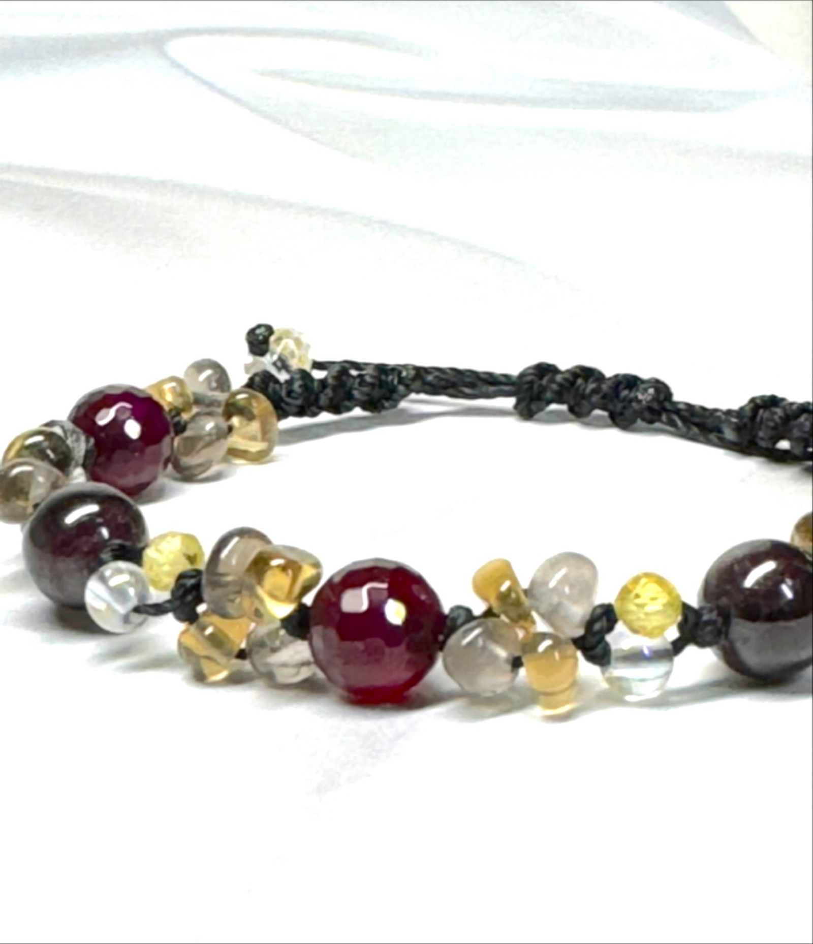 ೫ Bordeaux Rouge೫༅ 天然石 パワーストーン ブレスレット