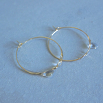 朝露ピアス・イヤリング（しずくのフープ型ピアス）