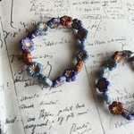 【15コセット】JIRI＊IVANA#czech beads#チェコビーズ　flower11㍉ irregular mix/bronze