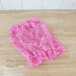 ラッセルスヌード 花 【ピンク】 たれ耳わんこ ドッグウェア 犬服 小型犬 レース
