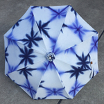 日傘 藍手染め　雪花絞り