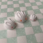 ★オーダー★　軽量粘土パーツ　雪うさぎさん練り切り