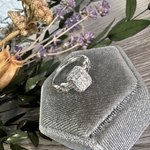 *s925 モアサナイトメレエメラルドカットリング122