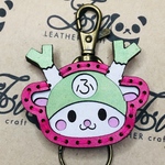 ふっかちゃん　レザーキーホルダー　深谷市　ご当地キャラクター　8月24日21時販売　ピンク1