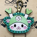 ふっかちゃん　レザーキーホルダー　深谷市　ご当地キャラクター　8月24日21時販売　緑3