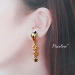 星猫のべっ甲ピアス/イヤリング(金属アレルギー対応) 