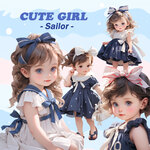 コラージュ用フレークシール cute girl-sailor