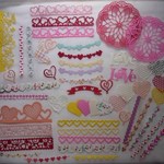 ハンドメイド　ダイカット　　かわいいBanner＆etc　AB　