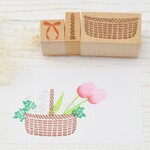かご はんこ リボン付き