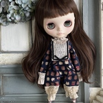 【summer SALE】   2511 ブライスさんの猫×カヌレロンパース   Blythe ブライス アウトフィット 洋服