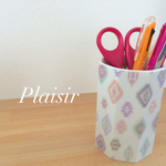 秋を先取り♡オルテガ柄ペン立て