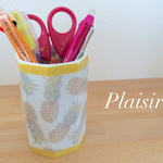 summer☆パイナップル柄ペン立て