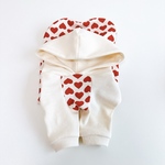 【受注販売】LOVE♡フードパーカー　犬服　ドッグウェア　フード　パーカー　ラグラン　ハート