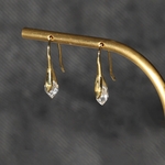 【再販】美しい照りと輝き◇NY産ハーキマーダイヤモンド一粒ピアス◇金属アレルギー対応◇スタイリッシュ