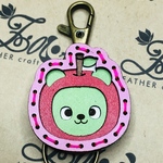 アルクマ　顔バージョン　レザーキーホルダー　長野県　ご当地キャラクター　8月26日21時販売　パステルピンク2