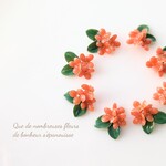 【新作お披露目SALE！1000円オフ】金木犀✿ノンホールピアス//パーツ変更可　146