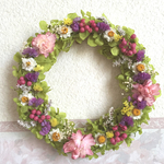 ピスタチオグリーンの紫陽花リース
