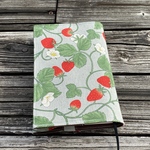 文庫本用ブックカバー★蔓苺☆イチゴ★グレー