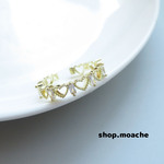 【リング】デザインリング　ビジュー　ハート　10号位　ゴールド　指輪