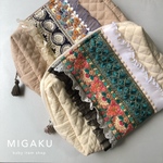 ✰giftにおすすめ✰【大人可愛いおむつポーチ】インド刺繍リボン　オムツポーチ　マルチポーチ　出産祝い