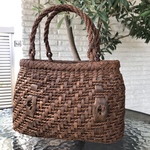 ⑤山葡萄 籠バック カゴバック 網代編み 送料無料 撚り編み 節入り　山ぶどう