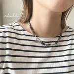 【agate stone】necklace/silver/gold