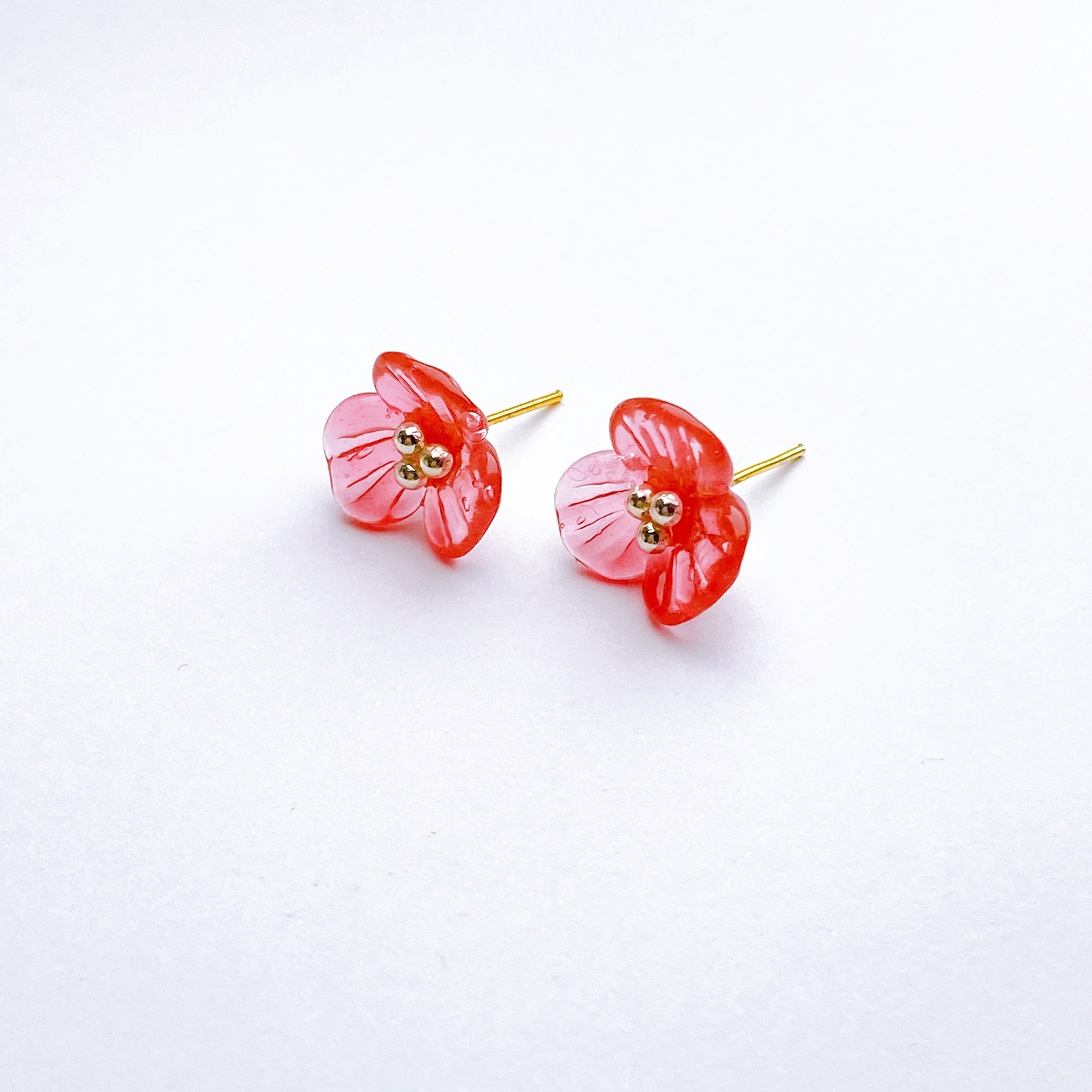 fiore（rose） ガラスのお花のピアス/イヤリング - y_ik_n | minne