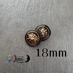 2個　ライオンボタン　2 濃　18mm