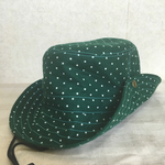  サファリハット  ドット綿麻