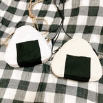 [Erika様ご注文品] おにぎりポシェット（左；白米）